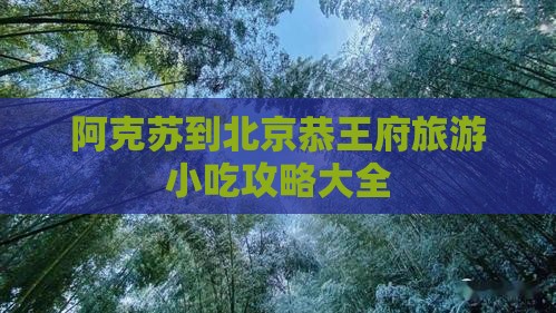 阿克苏到北京恭王府旅游小吃