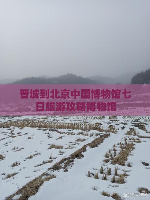 晋城到北京中国国家博物馆七日游