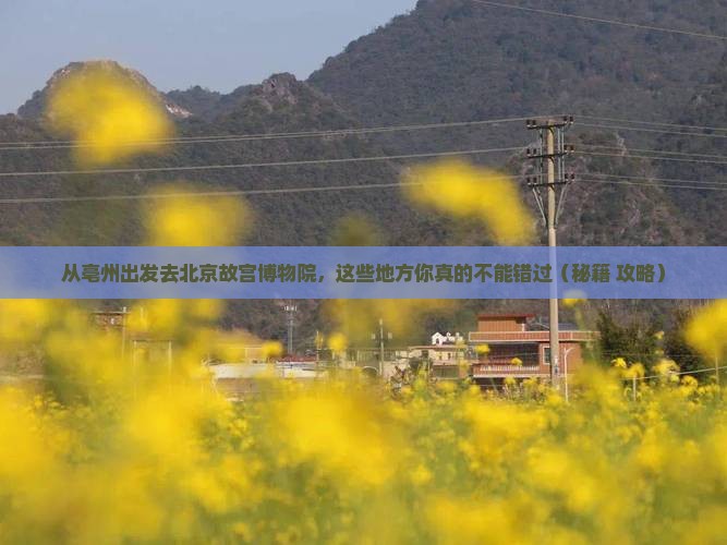 亳州到北京故宫博物院必去地