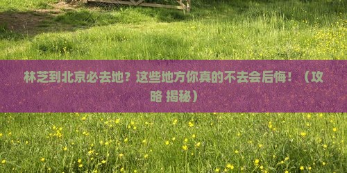 林芝到北京必去地