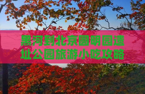 黑河到北京圆明园遗址公园旅游小吃