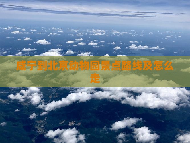 咸宁到北京动物园景点