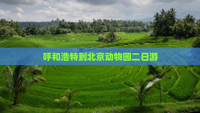 呼和浩特到北京动物园二日游