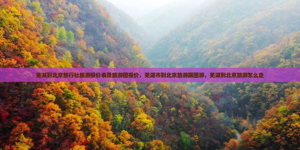 芜湖到北京旅行社