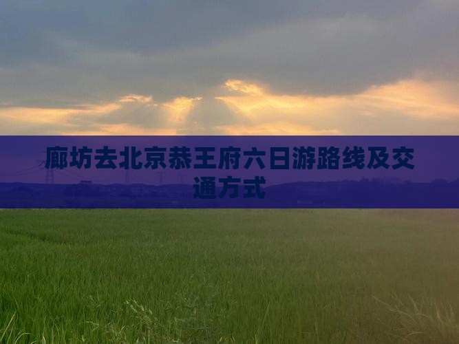 廊坊去北京恭王府六日游