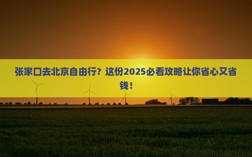 张家口去北京自由行