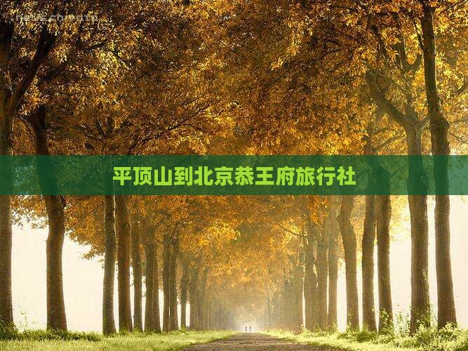 平顶山到北京恭王府旅行社