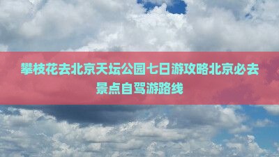 攀枝花去北京天坛公园七日游