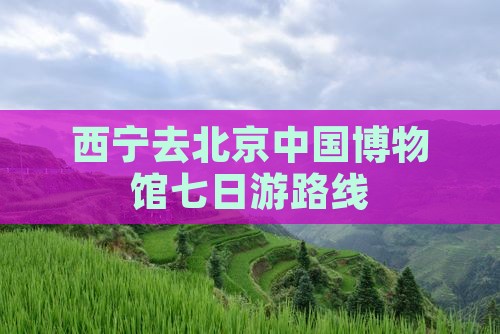 西宁去北京中国国家博物馆七日游