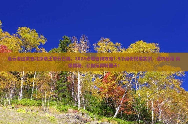 连云港去北京恭王府五日游