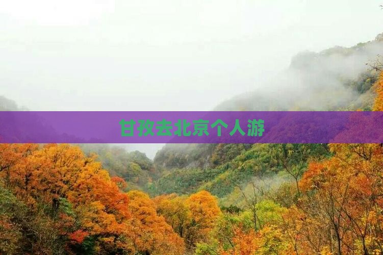 甘孜去北京个人游