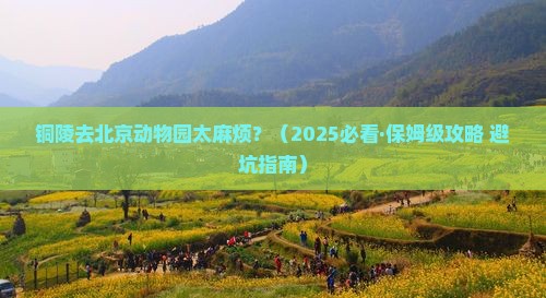 铜陵到北京动物园旅行社