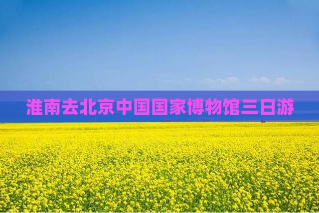 淮南去北京中国国家博物馆三日游