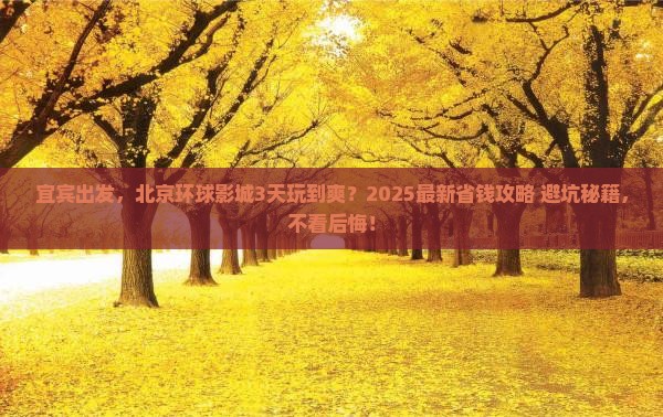 宜宾去北京环球度假区三日游