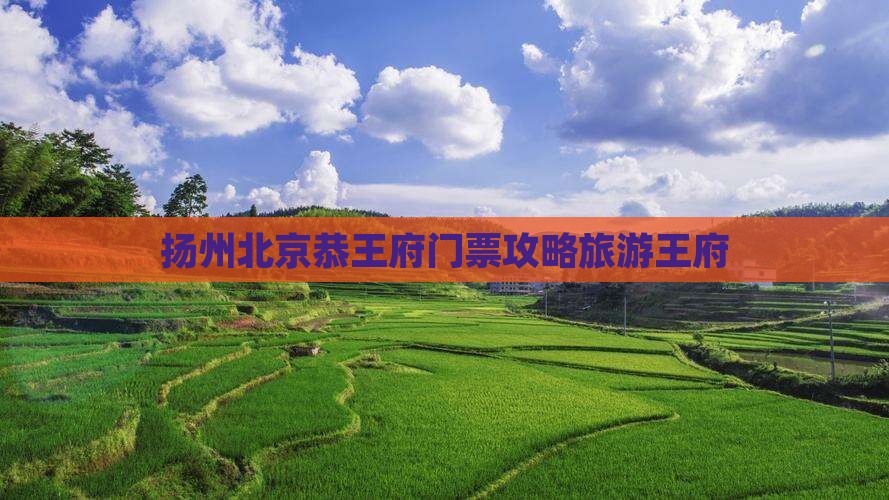 扬州去北京恭王府门票