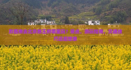 黔西南去北京恭王府哪里玩