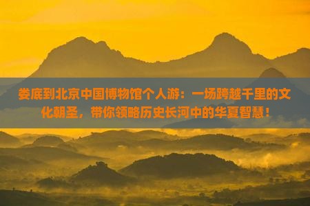 娄底到北京中国国家博物馆个人游