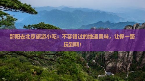 邵阳去北京旅游小吃