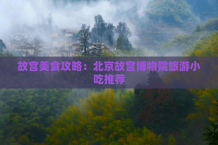 广安到北京故宫博物院旅游小吃