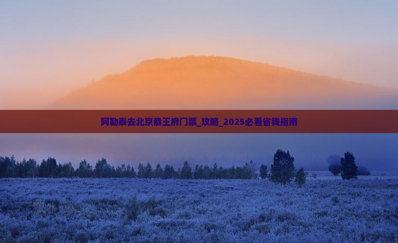 阿勒泰去北京恭王府门票