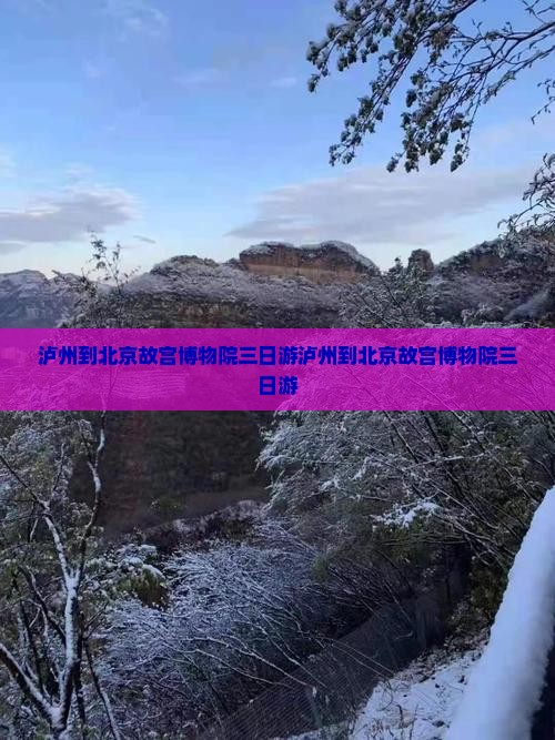 泸州到北京故宫博物院三日游
