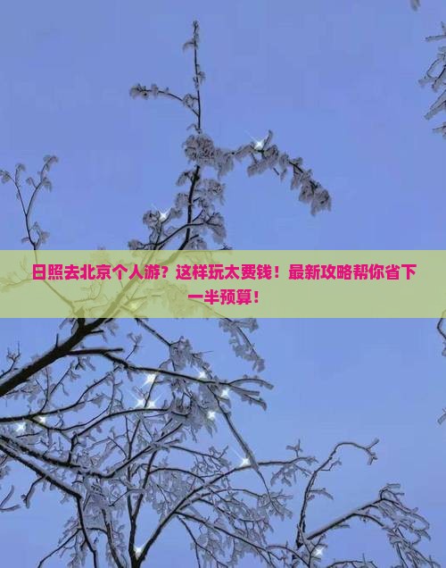 日照去北京个人游
