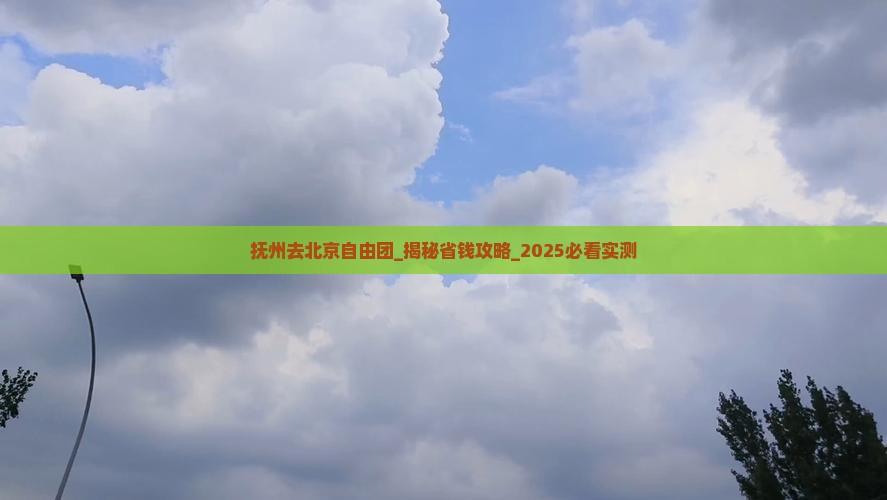 抚州去北京自由团