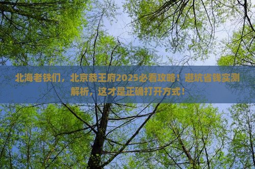北海去北京恭王府攻略
