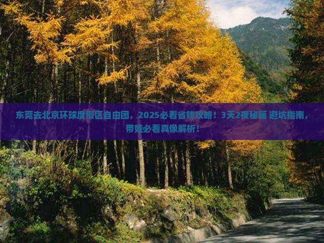 东莞去北京环球度假区自由团