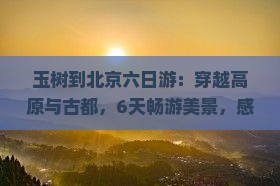 玉树到北京六日游