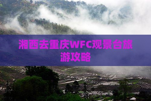 湘西去重庆wfc观景台旅行社