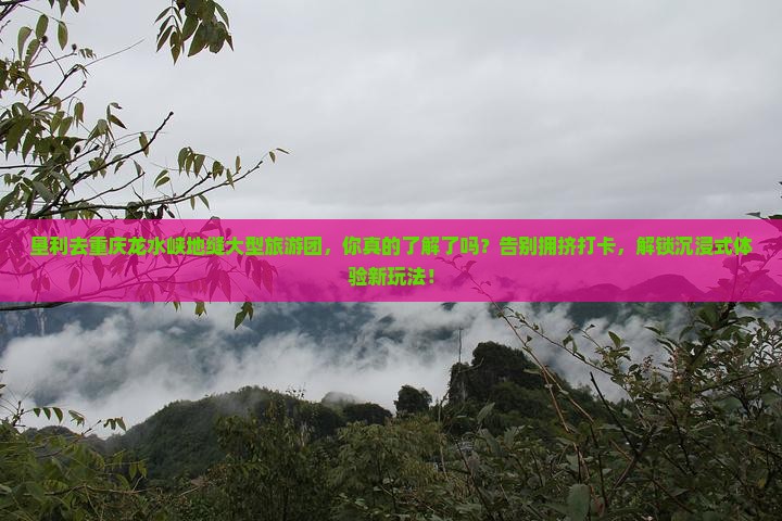 垦利去重庆龙水峡地缝大型旅游团
