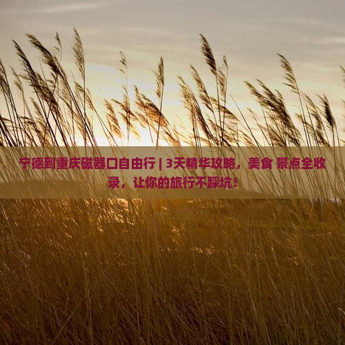 宁德到重庆磁器口自由行