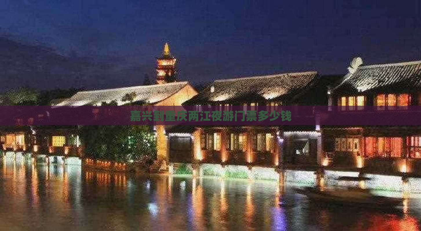嘉兴到重庆两江夜游门票
