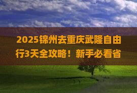 锦州去重庆武隆攻略