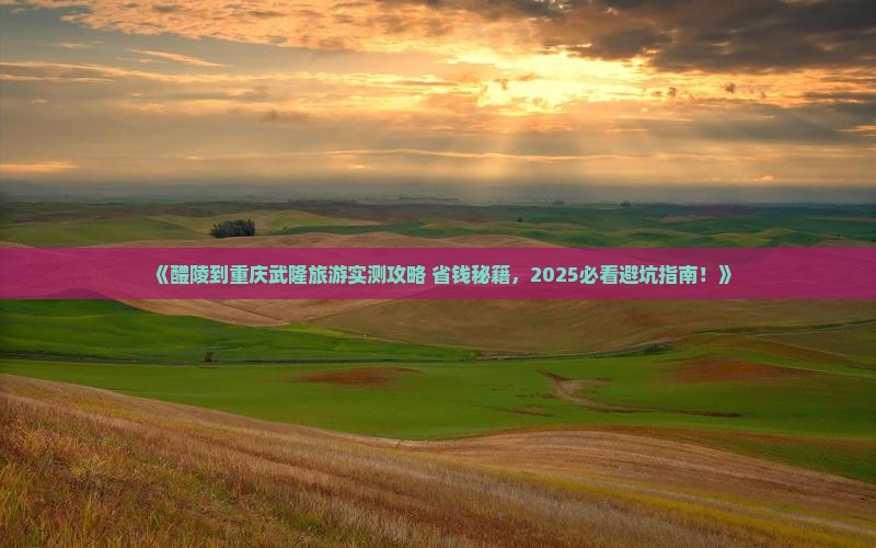 醴陵到重庆武隆旅游