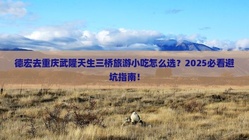 德宏去重庆武隆天生三桥旅游小吃