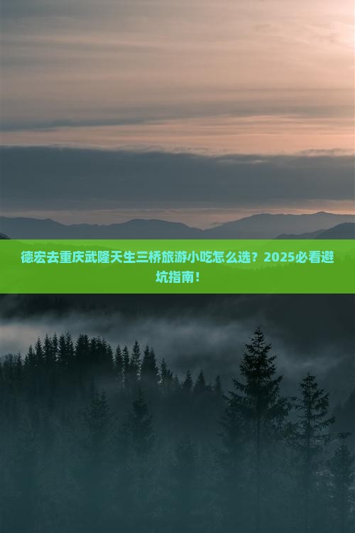 德宏去重庆武隆天生三桥旅游小吃