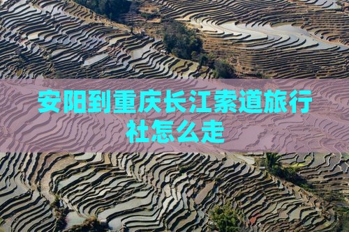 安阳到重庆长江索道旅行社