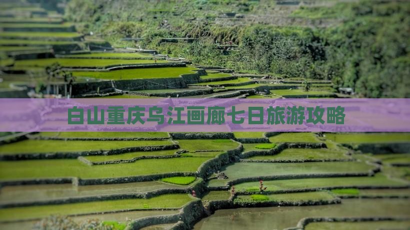 白山去重庆乌江画廊七日游