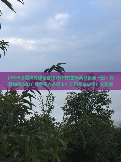 苏州去重庆两江夜游一日