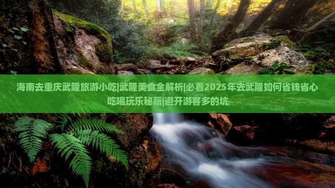 海南去重庆武隆旅游小吃