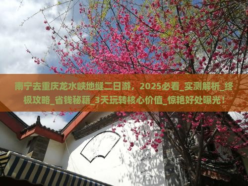 南宁去重庆龙水峡地缝二日游