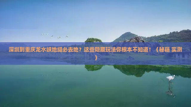 深圳到重庆龙水峡地缝必去地