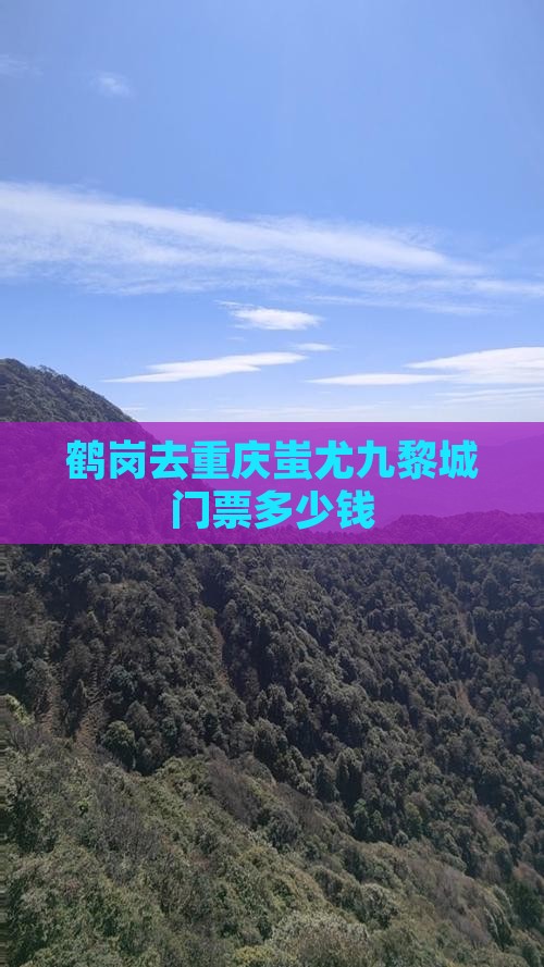 鹤岗去重庆蚩尤九黎城门票