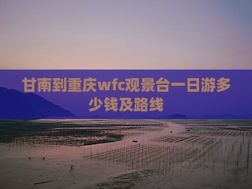 甘南到重庆wfc观景台一日