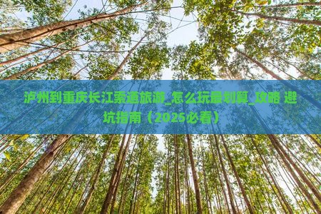 泸州到重庆长江索道旅游