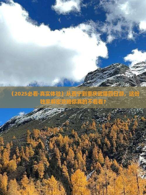 西宁去重庆武隆四日游