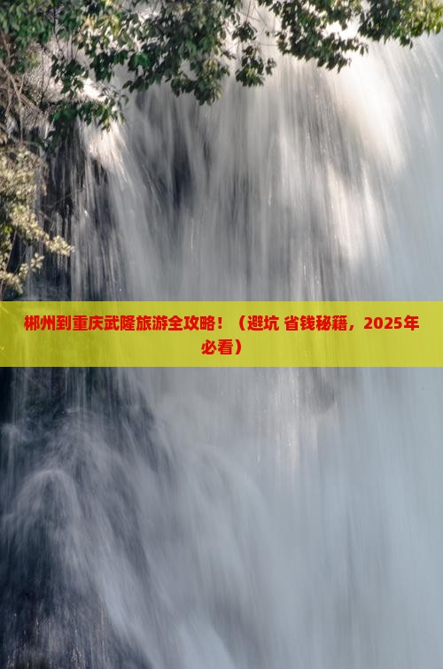 郴州到重庆武隆旅游