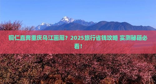 铜仁到重庆乌江画廊旅行社